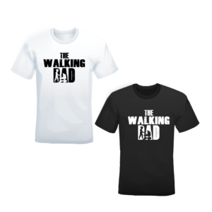T-shirt The walking dad bianca o nera