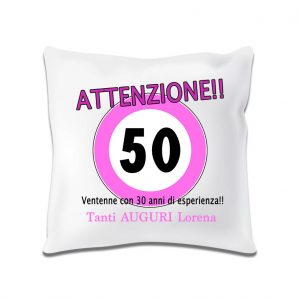 Cuscino 40X40 “50 anni” stampa in sublimazione