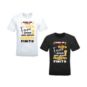 T-shirt 100% cotone “sono un…” bianca o nera