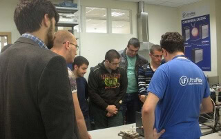 Ultraflex demonstrated induction heating to students