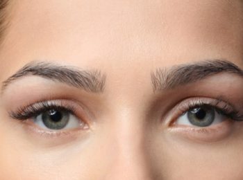 Augenbrauen Schattierung vorher