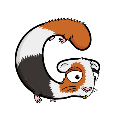 Cartoon Guinea pig | Alphabetimals.com