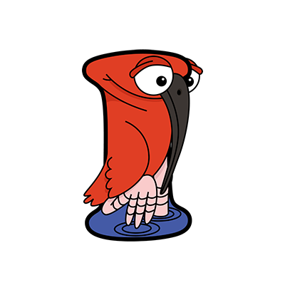 Cartoon Ibis | Alphabetimals.com