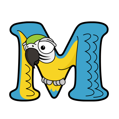Cartoon Macaw | Alphabetimals.com