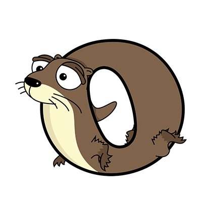 Cartoon Otter | Alphabetimals.com
