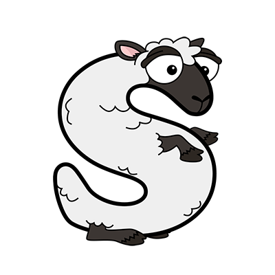 Cartoon Sheep | Alphabetimals.com