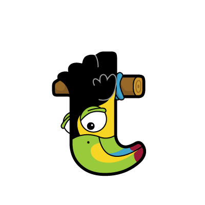 Cartoon Baby Toucan | Alphabetimals.com