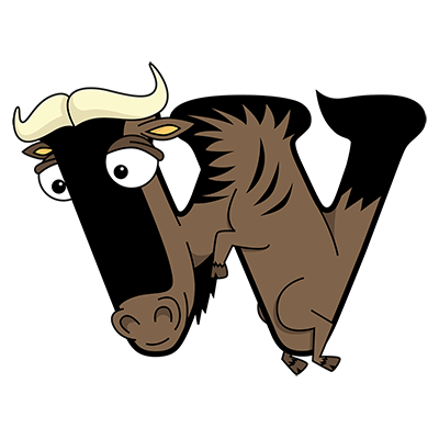Cartoon Wildebeest | Alphabetimals.com