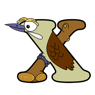 Cartoon Xenops | Alphabetimals.com