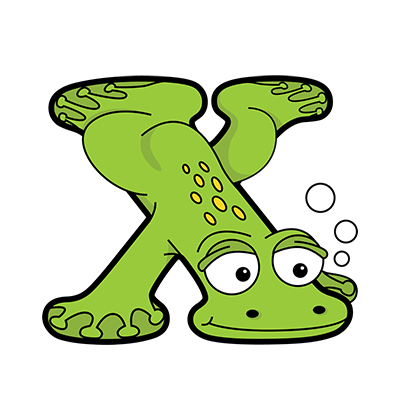 Cartoon Xenopus | Alphabetimals.com