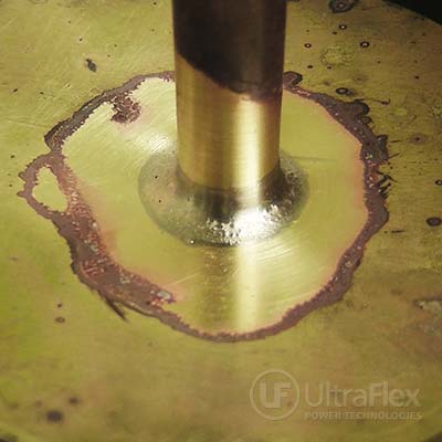 Braze brass stem to brass disk