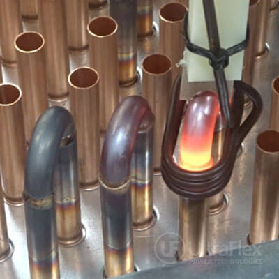 Brazing copper to copper pipes for heat exchanger