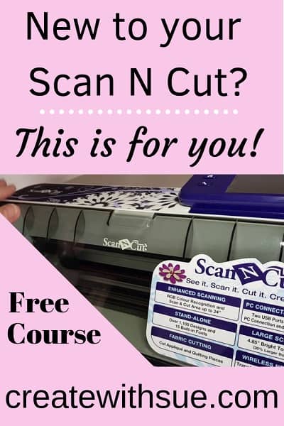 Pinterest pin of Free Brother Scan N Cut course