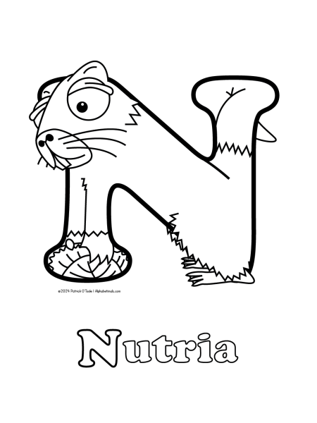 Free nutria coloring page