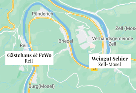 Gästehaus Zehnthof in Reil-Mosel Lage