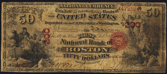 1863 Fifty Dollar Original Series National Bank Note