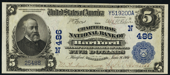 1902 $5 Date Back - Front