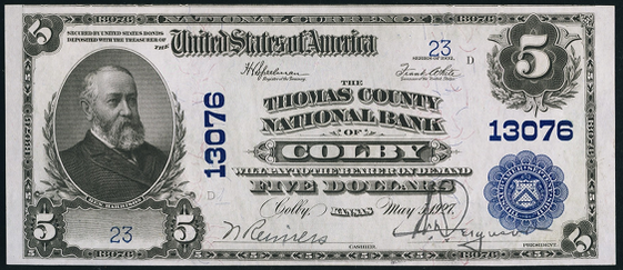 1902 $5 Plain Back - Front