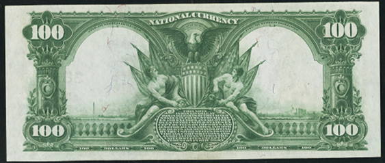 1902 \$100 Date Back - Back