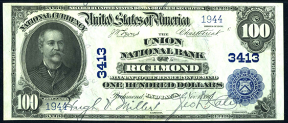 1902 $100 Plain Back - Front