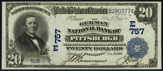 1902 \$20 Date Back - Front