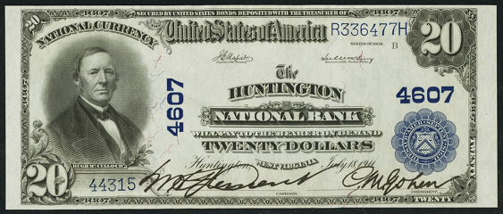 1902 $20 Plain Back - Front