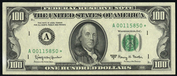 1981a One Hundred Dollar Federal Reserve Note