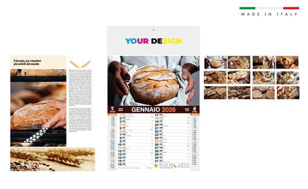 Calendario olandese illustrativo 12 ff. 29x47 ca. - immagine 4