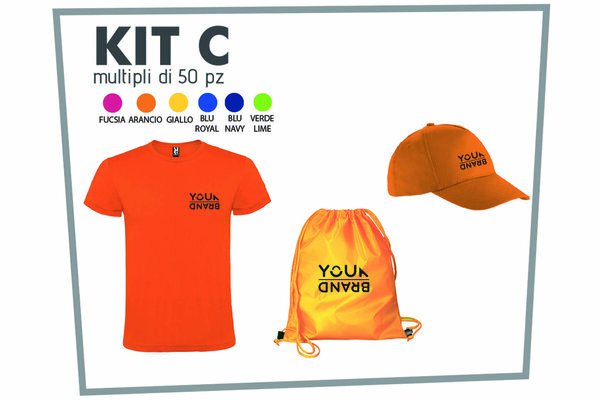 Kit C scuola/palestre PERSONALIZZATO con logo o scritta 1 colore. Qtà 50pz