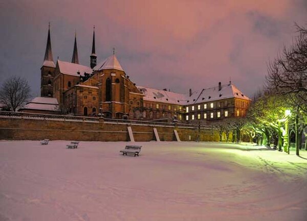 1017_Winterstimmung-an-Kloster-Michelsberg-in-Bamberg_Ronald-Rinklef_Bamberger-Karten