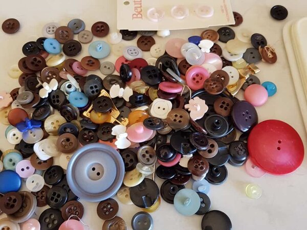 Buttons for the baby romper card