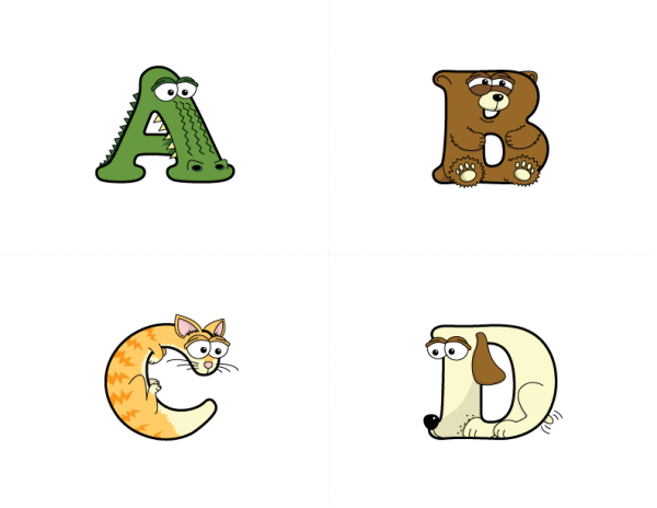 Uppercase Letter Flash Cards: Free Animal ABC Printables