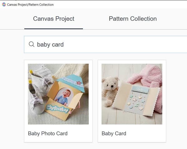 Quick baby card in Canvas Workspace free designs