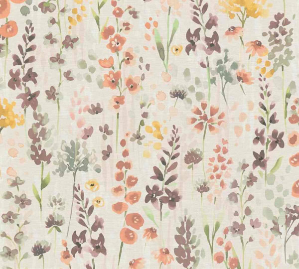 papelpintado flores primavera marrones