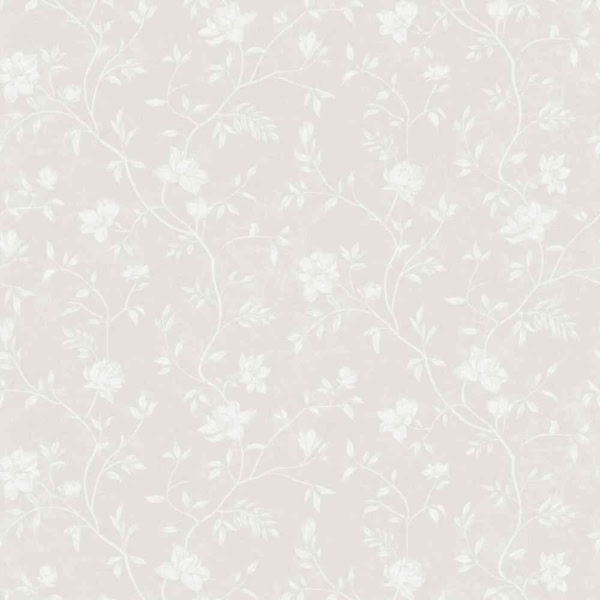 Papel pintado de flores con fondo beige