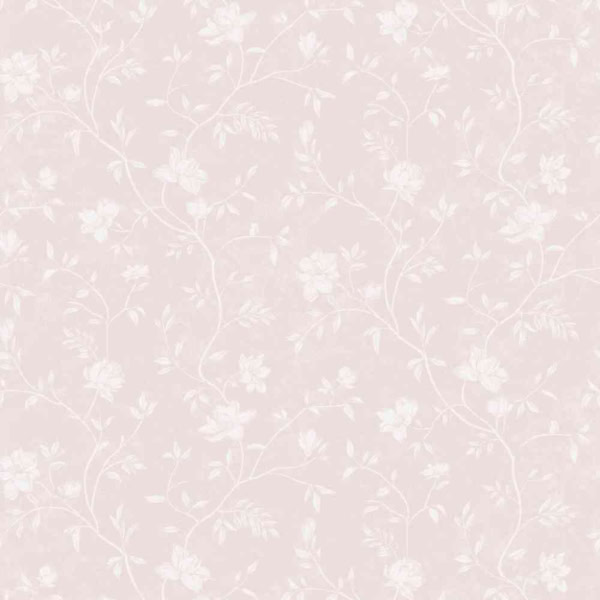 Papel pintado de flores con fondo rosa