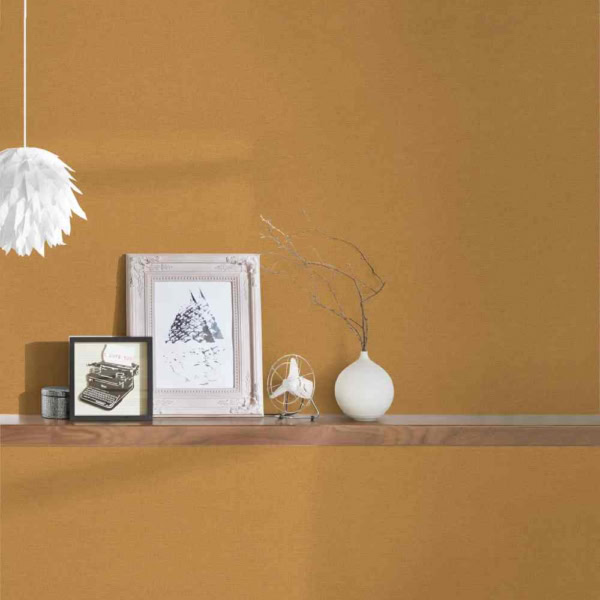 papel pintado liso mostaza