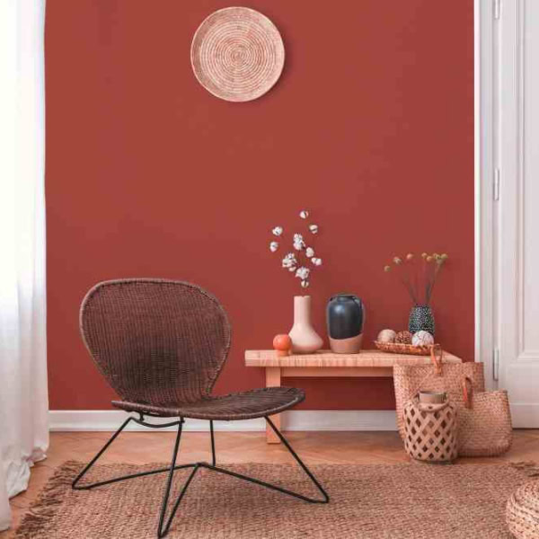 Papel pintado liso rojo