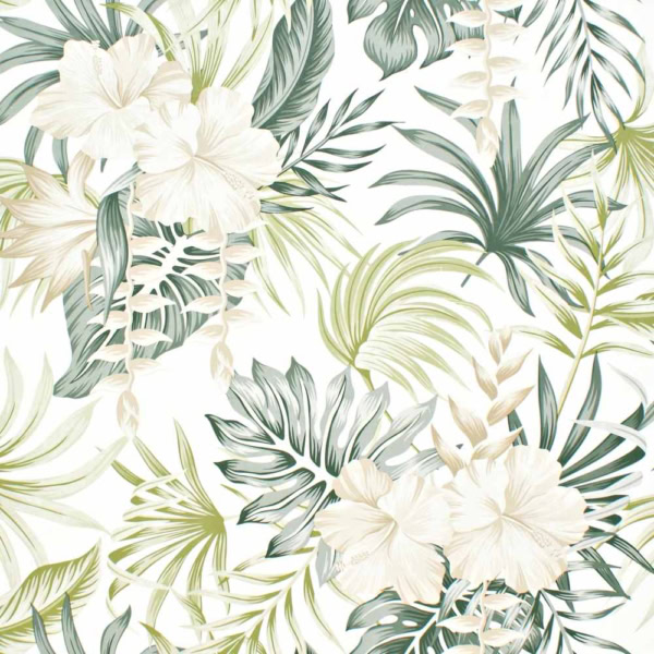 papel pintado de flores y hojas