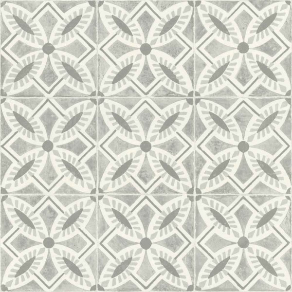 Papel Pintado imitación azulejos gris