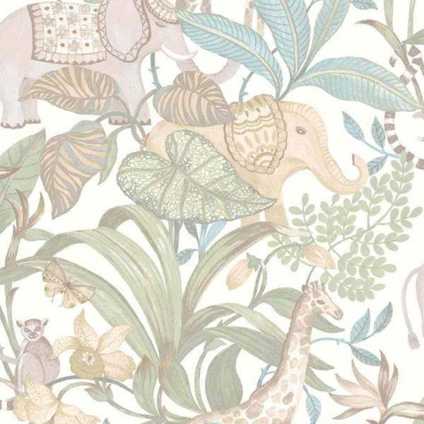 papel pintado safari magico fondo blanco