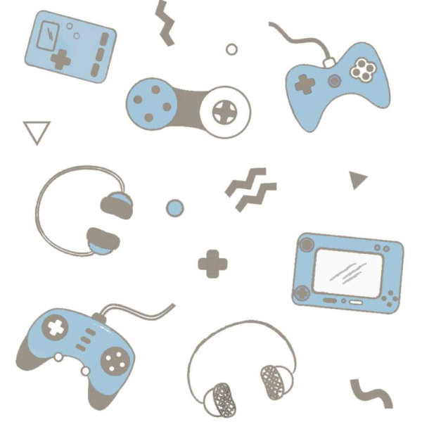 Papel Pintado Consolas Azules