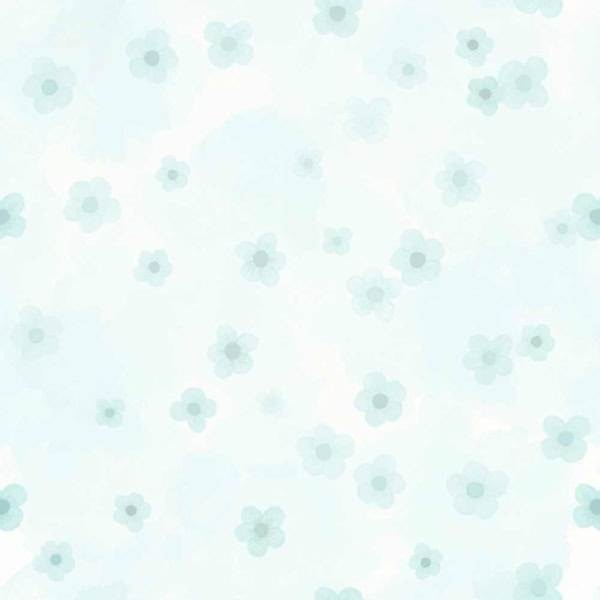 Papel Pintado Flores Verdosas