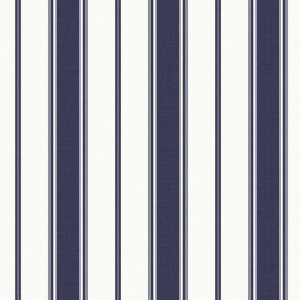 Papel Pintado rayas oxford azul