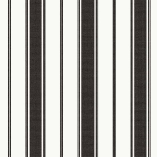 Papel Pintado rayas oxford negro