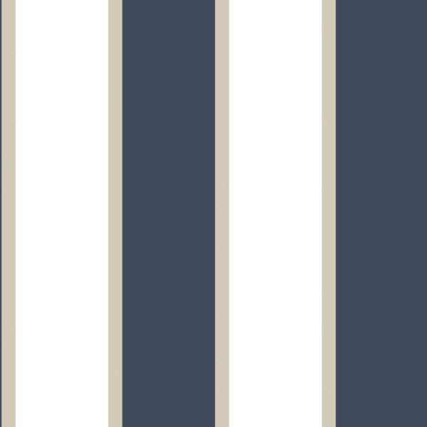 Papel Pintado Rayas Vesalles Azul y Gris