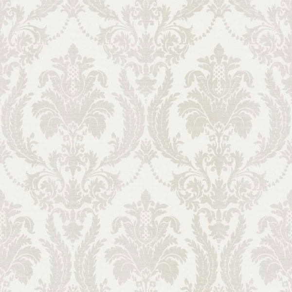 Papel Pintado Damasco Blanco Roto