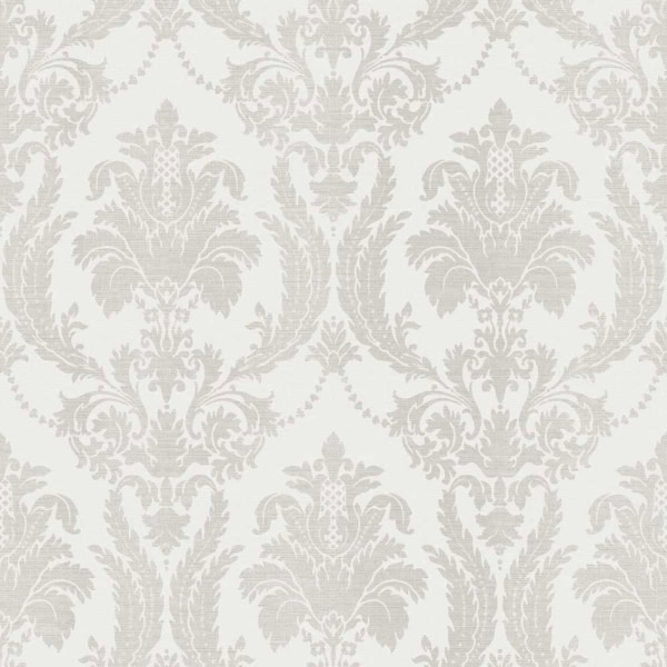 Papel Pintado Damasco Gris