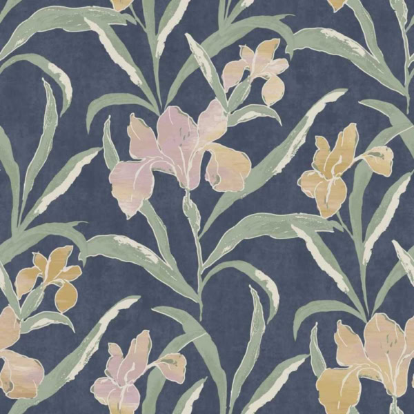 Papel Pintado Salvia Azul Oscuro