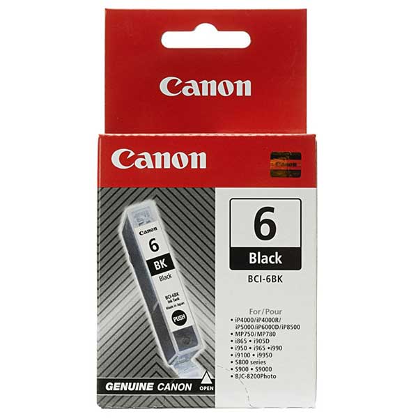 Canon BCI-6BK Black Ink Cartridge - Original